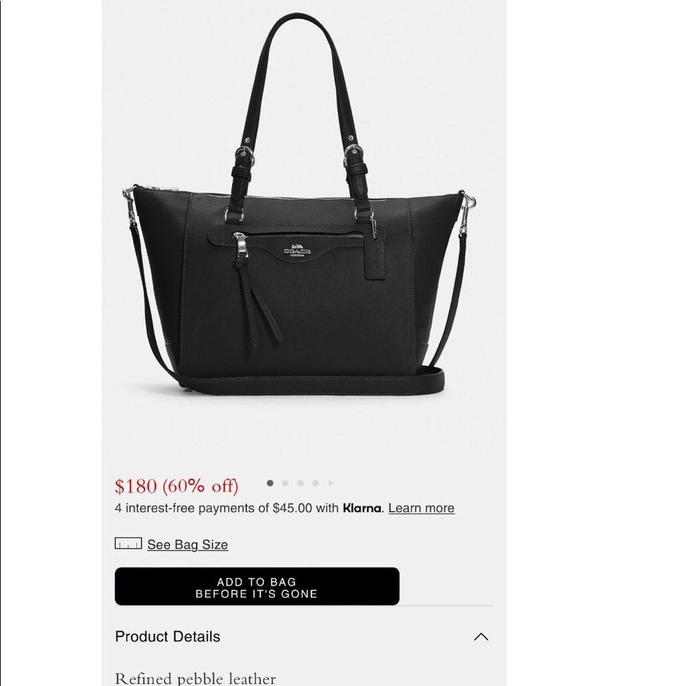 COPY - Coach kleo carryall